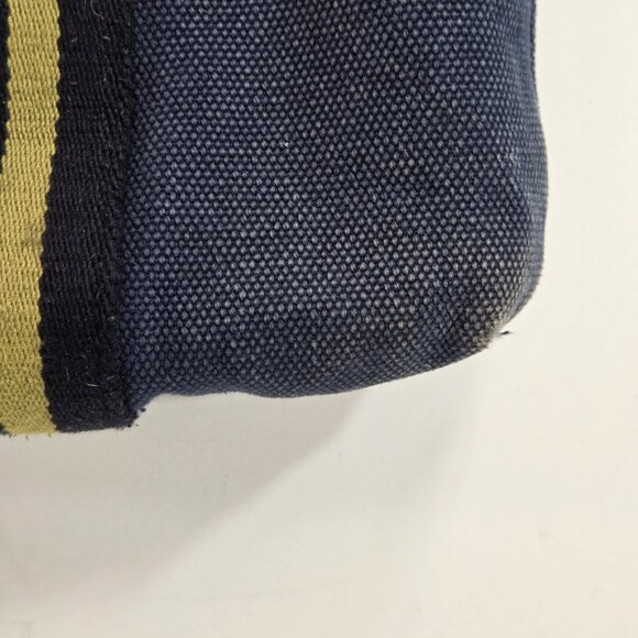 Tory Burch Large Pacey Book Tote Bag Blue Canvas Large Logo Purse - Picture 4 of 16